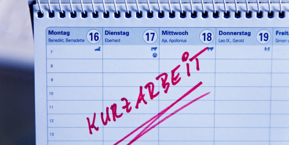 Kurzarbeit in Deutschland im Januar um fast ein Fünftel.